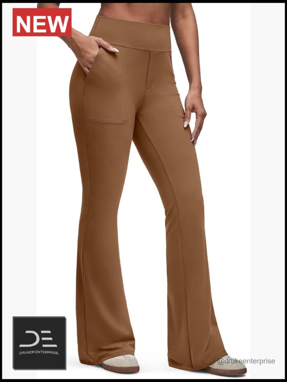 High Waisted Bootcut Yoga Pants with Pockets Flare Dress Pant
